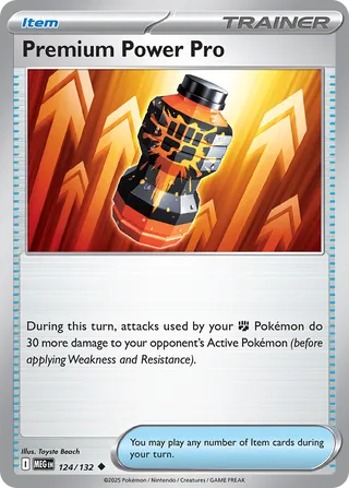 Premium Power Pro 124/132 — Mega Evolution (English Pokémon TCG card)