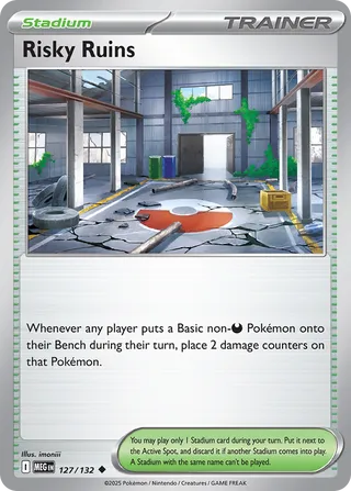 Risky Ruins 127/132 — Mega Evolution (English Pokémon TCG card)