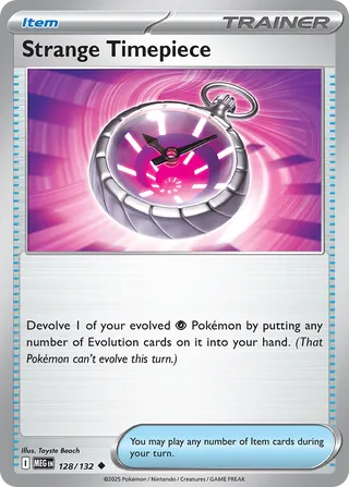 Strange Timepiece 128/132 — Mega Evolution (English Pokémon TCG card)