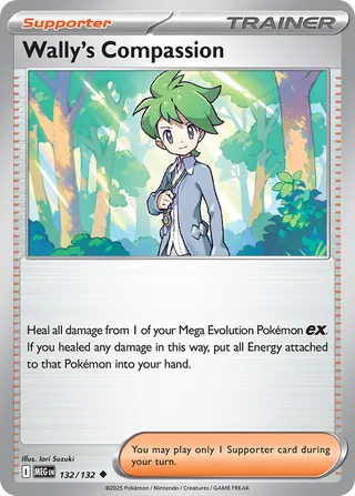 Wally's Compassion 132/132 — Mega Evolution (English Pokémon TCG card)