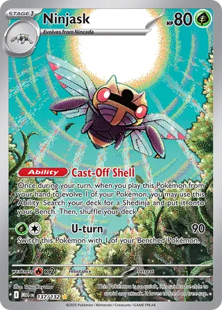 Ninjask 137/132 — Mega Evolution (English Pokémon TCG card)