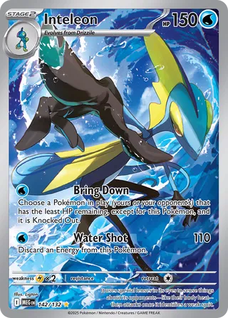 Inteleon 142/132 — Mega Evolution (English Pokémon TCG card)