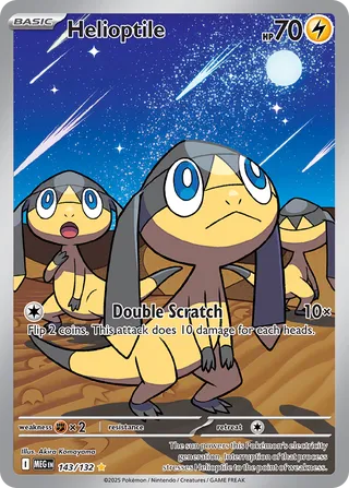 Helioptile 143/132 — Mega Evolution (English Pokémon TCG card)
