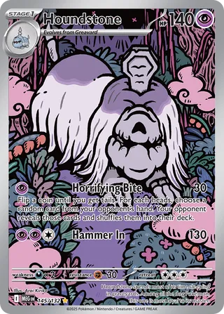 Houndstone 145/132 — Mega Evolution (English Pokémon TCG card)