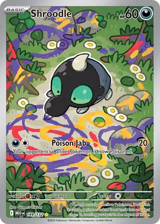 Shroodle 149/132 — Mega Evolution (English Pokémon TCG card)