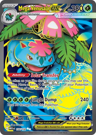Mega Venusaur ex 155/132 — Mega Evolution (English Pokémon TCG card)