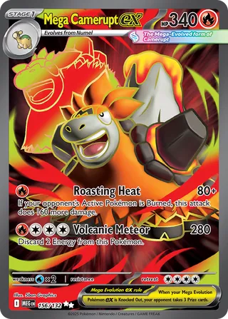 Mega Camerupt ex 156/132 — Mega Evolution (English Pokémon TCG card)