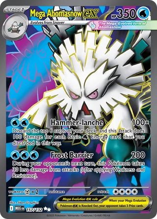 Mega Abomasnow ex 157/132 — Mega Evolution (English Pokémon TCG card)