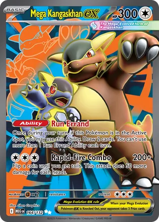 Mega Kangaskhan ex 164/132 — Mega Evolution (English Pokémon TCG card)