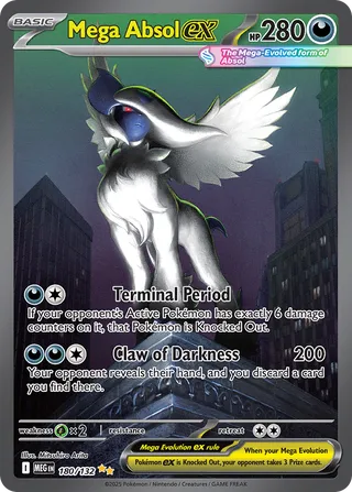 Mega Absol ex 180/132 — Mega Evolution (English Pokémon TCG card)