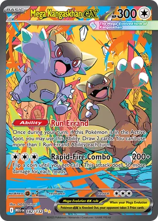 Mega Kangaskhan ex 182/132 — Mega Evolution (English Pokémon TCG card)