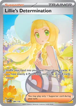 Lillie's Determination 184/132 — Mega Evolution (English Pokémon TCG card)