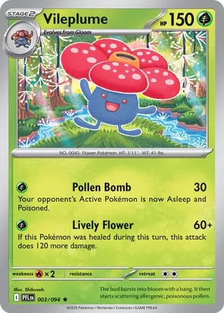 Vileplume 003/94 — Phantasmal Flames (English Pokémon TCG card)