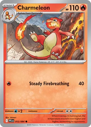 Charmeleon 012/94 — Phantasmal Flames (English Pokémon TCG card)