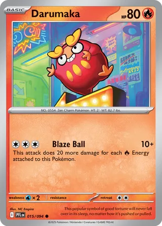 Darumaka 015/94 — Phantasmal Flames (English Pokémon TCG card)