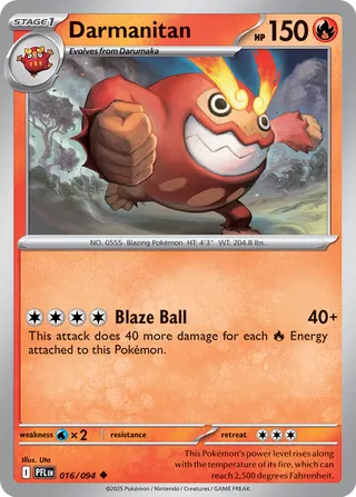 Darmanitan 016/94 — Phantasmal Flames (English Pokémon TCG card)