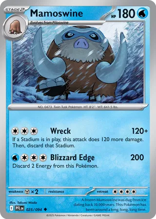 Mamoswine 025/94 — Phantasmal Flames (English Pokémon TCG card)