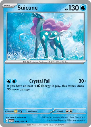 Suicune 026/94 — Phantasmal Flames (English Pokémon TCG card)