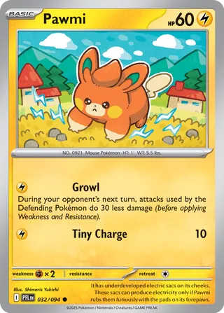 Pawmi 032/94 — Phantasmal Flames (English Pokémon TCG card)