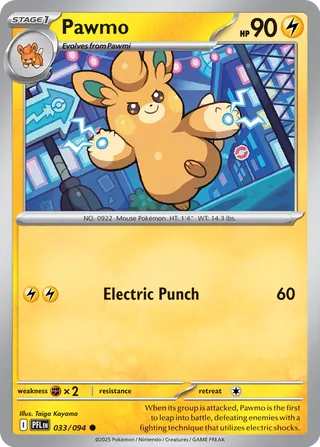 Pawmo 033/94 — Phantasmal Flames (English Pokémon TCG card)