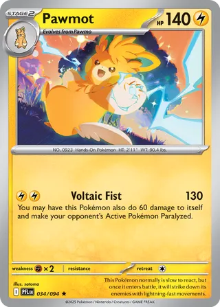 Pawmot 034/94 — Phantasmal Flames (English Pokémon TCG card)
