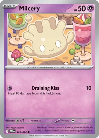 Milcery 043/94 — Phantasmal Flames (English Pokémon TCG card)