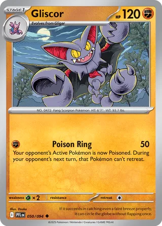 Gliscor 050/94 — Phantasmal Flames (English Pokémon TCG card)