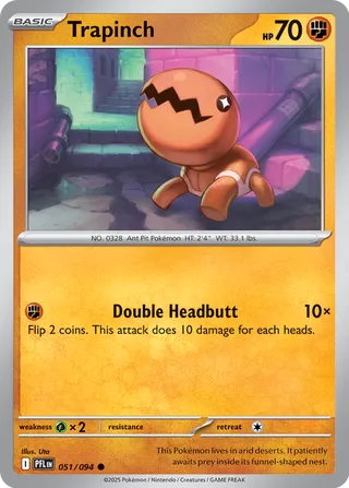 Trapinch 051/94 — Phantasmal Flames (English Pokémon TCG card)