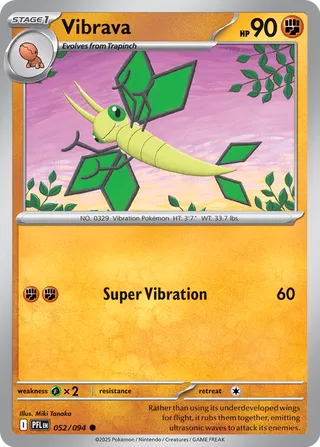 Vibrava 052/94 — Phantasmal Flames (English Pokémon TCG card)