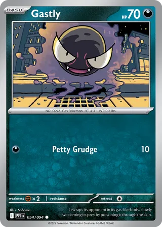 Gastly 054/94 — Phantasmal Flames (English Pokémon TCG card)