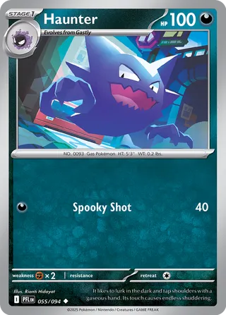 Haunter 055/94 — Phantasmal Flames (English Pokémon TCG card)
