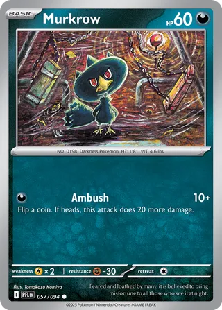 Murkrow 057/94 — Phantasmal Flames (English Pokémon TCG card)