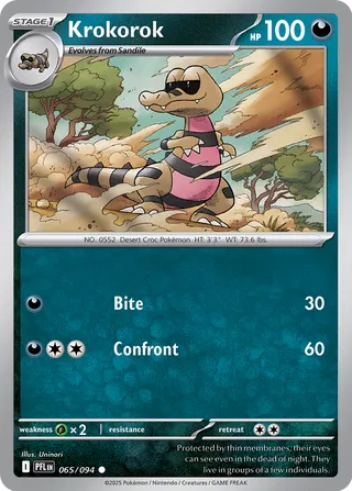 Krokorok 065/94 — Phantasmal Flames (English Pokémon TCG card)