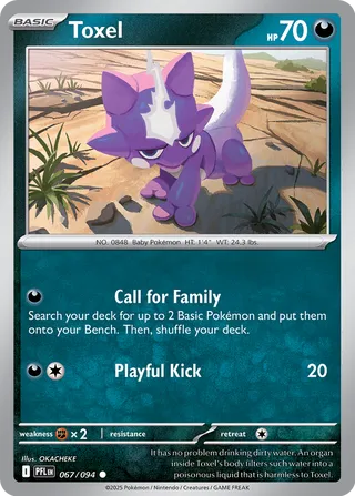 Toxel 067/94 — Phantasmal Flames (English Pokémon TCG card)