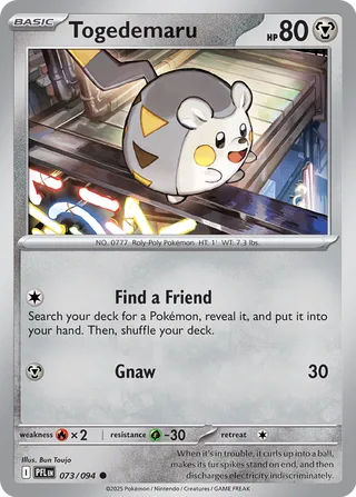 Togedemaru 073/94 — Phantasmal Flames (English Pokémon TCG card)