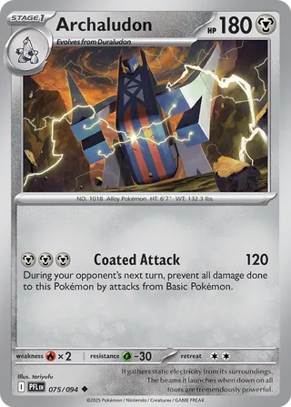 Archaludon 075/94 — Phantasmal Flames (English Pokémon TCG card)