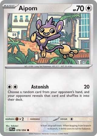 Aipom 078/94 — Phantasmal Flames (English Pokémon TCG card)