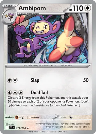 Ambipom 079/94 — Phantasmal Flames (English Pokémon TCG card)