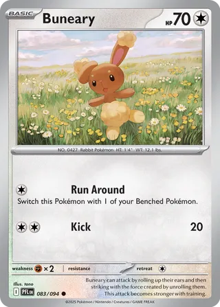 Buneary 083/94 — Phantasmal Flames (English Pokémon TCG card)