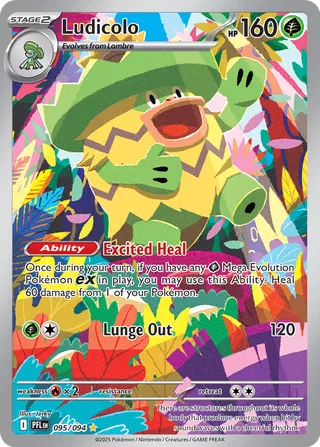 Ludicolo 095/94 — Phantasmal Flames (English Pokémon TCG card)