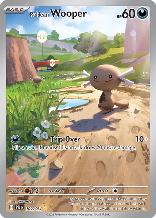 Paldean Wooper 102/94 — Phantasmal Flames (English Pokémon TCG card)