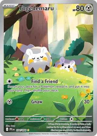 Togedemaru 104/94 — Phantasmal Flames (English Pokémon TCG card)