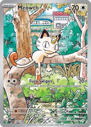 Meowth 106/94 — Phantasmal Flames (English Pokémon TCG card)