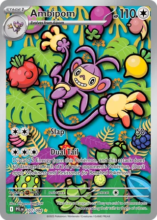Ambipom 107/94 — Phantasmal Flames (English Pokémon TCG card)