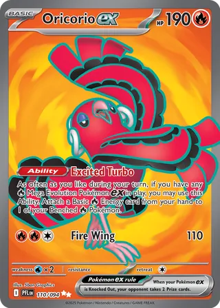 Oricorio ex 110/94 — Phantasmal Flames (English Pokémon TCG card)