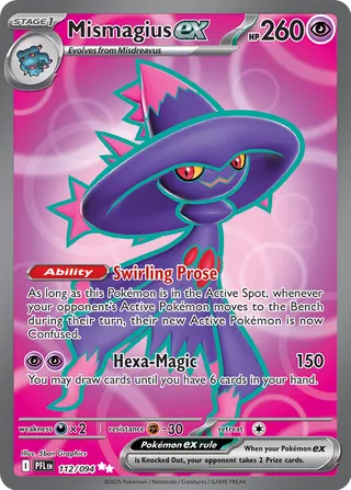 Mismagius ex 112/94 — Phantasmal Flames (English Pokémon TCG card)