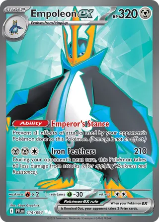 Empoleon ex 114/94 — Phantasmal Flames (English Pokémon TCG card)