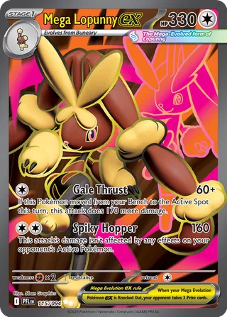 Mega Lopunny ex 115/94 — Phantasmal Flames (English Pokémon TCG card)