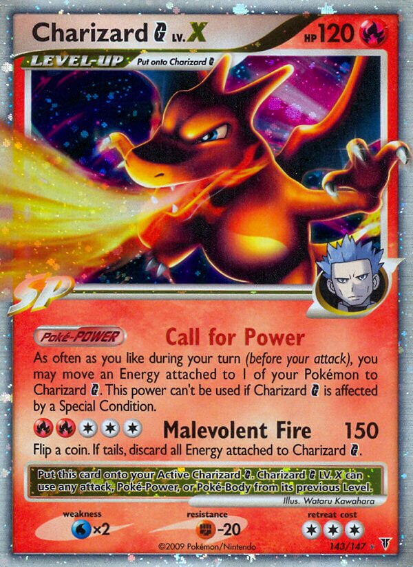 Charizard G LV.X 143/153 — Supreme Victors (Italian Pokémon TCG card)