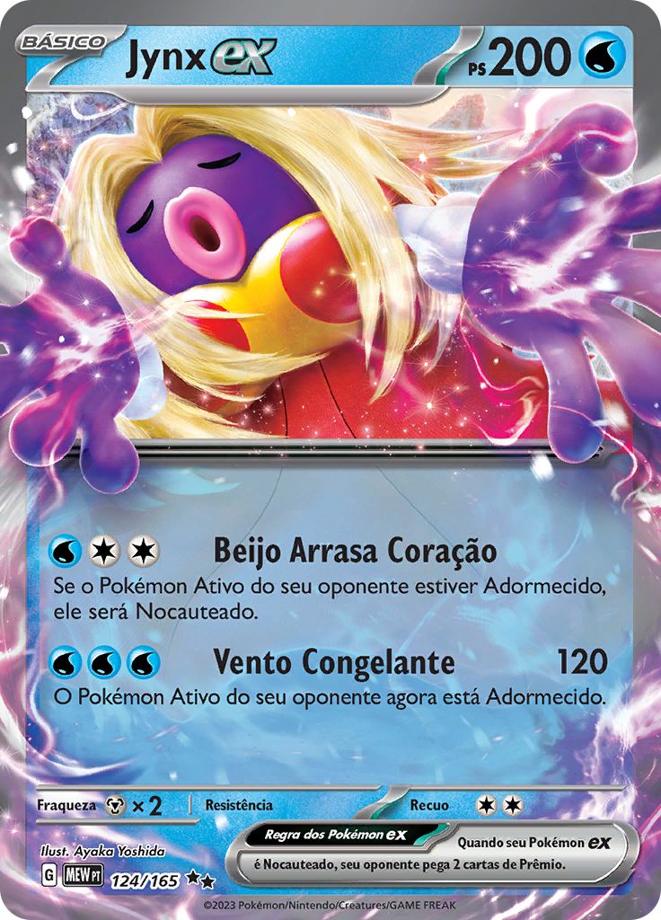 Jynx ex 124 — 151 (Portuguese Pokémon TCG card)